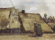 Cottage with Woman Digging (nn04) Vincent Van Gogh